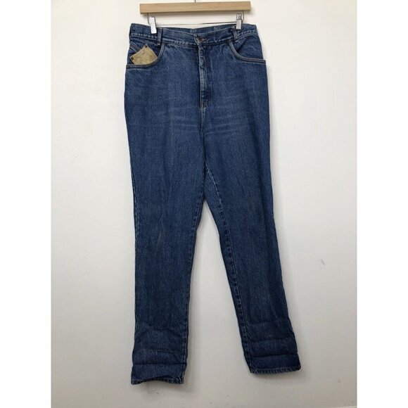 Vintage 59th St Bridge Wear 34X32 Denim Jeans Tapered Extreme High Rise - Picture 2 of 8